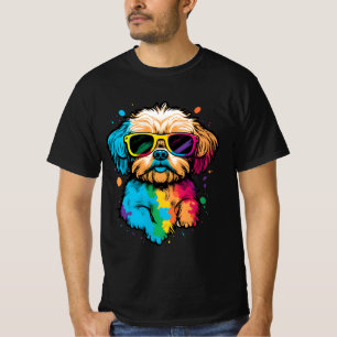 Schattigee hond met bril T-shirt