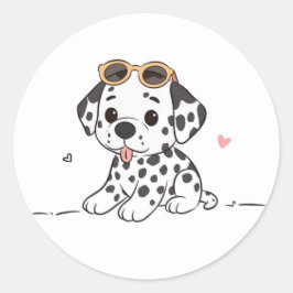 Schattigee hond met een bril Stickers – leuke labe