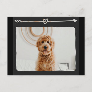 Schattigee Hond met Hart en Pijl Design Briefkaart