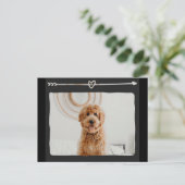 Schattigee Hond met Hart en Pijl Design Briefkaart (Staand voorkant)