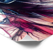 Schattigee Hond met Hoofdtelefoon waterkleurillust Perfect Poster (Hoek)