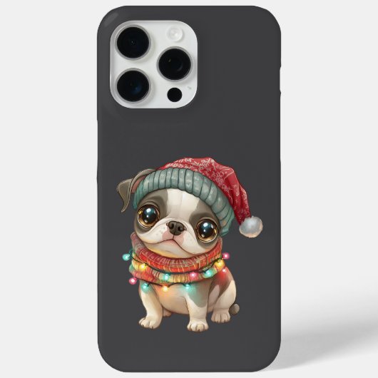 Schattigee hond met kerstthema op telefoonhoesje Case-Mate iPhone case (Achterkant)