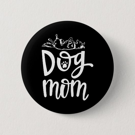 Schattigee hond moeder beste hond ronde button 5,7 cm (Voorkant)