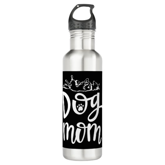 Schattigee hond moeder beste hond waterfles  (Voorkant)