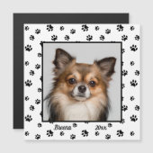 Schattigee Hond Naam Jaar Foto Zwarte Poot Drukt M (Voorkant / Achterkant)