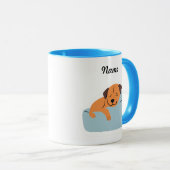 Schattigee hond -naam mok (Voorkant rechts)