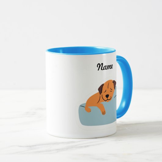 Schattigee hond -naam mok (Voorkant rechts)