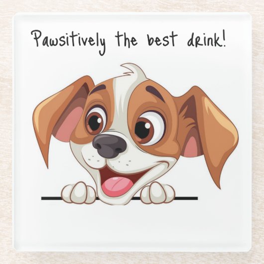 Schattigee hond - Onderzetter (Voorkant)