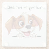 Schattigee hond - Onderzetter (Achterkant)