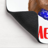 Schattigee hond, patriottische pup muismat (Hoek)