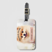 Schattigee hond, Pommerse Bagagelabel (Voorkant (verticaal))