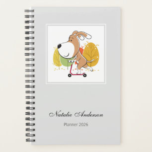 Schattigee Hond Puppy Kick Scooter Gepersonaliseer Planner