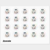 Schattigee hond ronde Stickers (Vel)