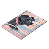 Schattigee hond roze blauw bling hond moeder notitieboek (Linkerzijde)
