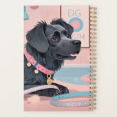 Schattigee hond roze blauw bling hond moeder planner (Achterkant)