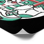 Schattigee hond Santa Hat - Grappige kerst Poster (Hoek)