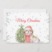 Schattigee Hond Santa Pet Christmas Dank u Bedankkaart (Voorkant)