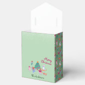 Schattigee Hond Schaatsen Pistache Groene Kerst Bedankdoosjes (Geopend)