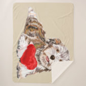 Schattigee hond Sherpa Blanket Deken (Voorkant)