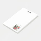 Schattigee hond, Sneeuwman & aangepaste naam, Eenv Post-it® Notes (Schuin)