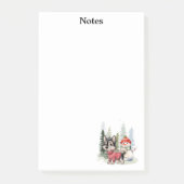 Schattigee hond, Sneeuwman & aangepaste naam, Eenv Post-it® Notes (Voorkant)