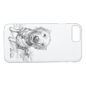 Schattigee Hond Tekenen Zwart Wit Scribble Naam Case-Mate iPhone Case (Achterkant (Horizontaal))