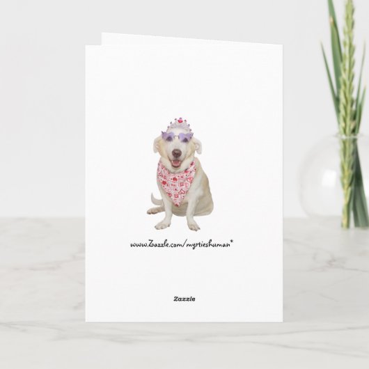Schattigee hond Valentijn Feestdagen Kaart (Achterkant)