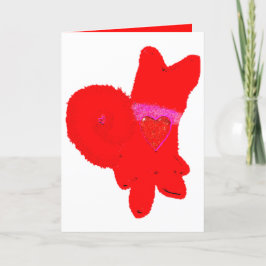 Schattigee hond Valentijnsdag kaart
