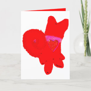 Schattigee hond Valentijnsdag kaart