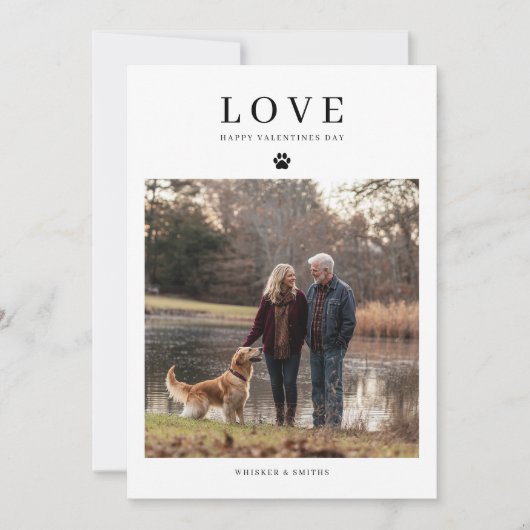 Schattigee Hond Valentijnse Golden Retriever Famil Feestdagenkaart (Voorkant)