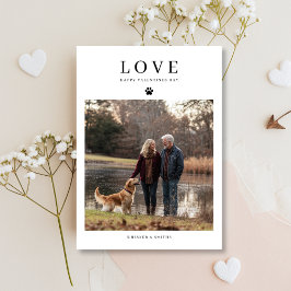 Schattigee Hond Valentijnse Golden Retriever Famil Feestdagenkaart