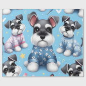 Schattigee hond van Schnauzer Animal Pattern Cadeaupapier (Vlak)