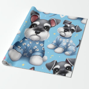 Schattigee hond van Schnauzer Animal Pattern Cadeaupapier
