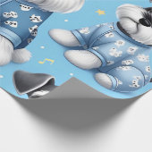 Schattigee hond van Schnauzer Animal Pattern Cadeaupapier (Hoek)