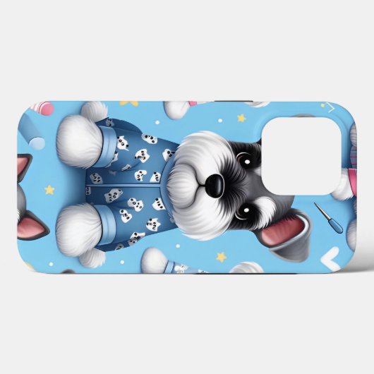 Schattigee hond van Schnauzer Animal Pattern Case-Mate iPhone Case (Achterkant (horizontaal))