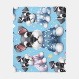 Schattigee hond van Schnauzer Animal Pattern Fleece Deken