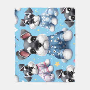 Schattigee hond van Schnauzer Animal Pattern Fleece Deken