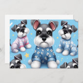 Schattigee hond van Schnauzer Animal Pattern Kaart (Voorkant / Achterkant)