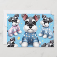 Schattigee hond van Schnauzer Animal Pattern