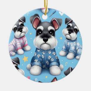 Schattigee hond van Schnauzer Animal Pattern Keramisch Ornament