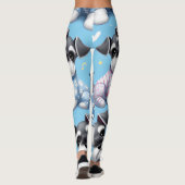 Schattigee hond van Schnauzer Animal Pattern Leggings (Achterkant)