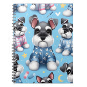 Schattigee hond van Schnauzer Animal Pattern Notitieboek (Voorkant)