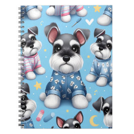 Schattigee hond van Schnauzer Animal Pattern Notitieboek