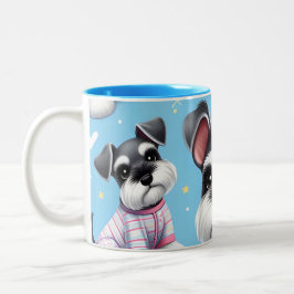Schattigee hond van Schnauzer Animal Pattern Tweekleurige Koffiemok