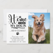 Schattigee hond verhuizen We hebben verhuisd aange Aankondiging (Voorkant)