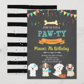 Schattigee hond verjaardagsdouche uitnodiging (Voorkant / Achterkant)