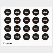 Schattigee hond verkleed als spook Halloween Fun B Ronde Sticker (Vel)