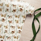 Schattigee hond Vrolijk kerstinpakpapier Cadeaupapier