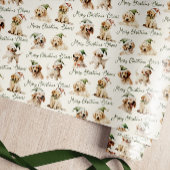 Schattigee hond Vrolijk kerstinpakpapier Cadeaupapier