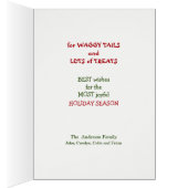 Schattigee hond Waggy Tails en behandelt kerst Kaa (Binnen (Rechts))